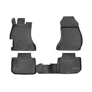 Subaru XV Floor Mats - Omac - Rubber TPE - Black - '11-'17 Subaru XV Floor Mats - Omac - Rubber TPE - Black - '11-'17